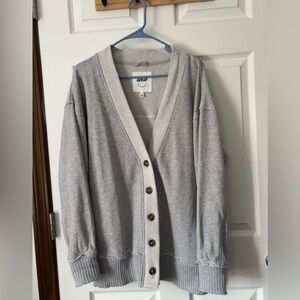 Small Grey Aerie Fleece Cardigan